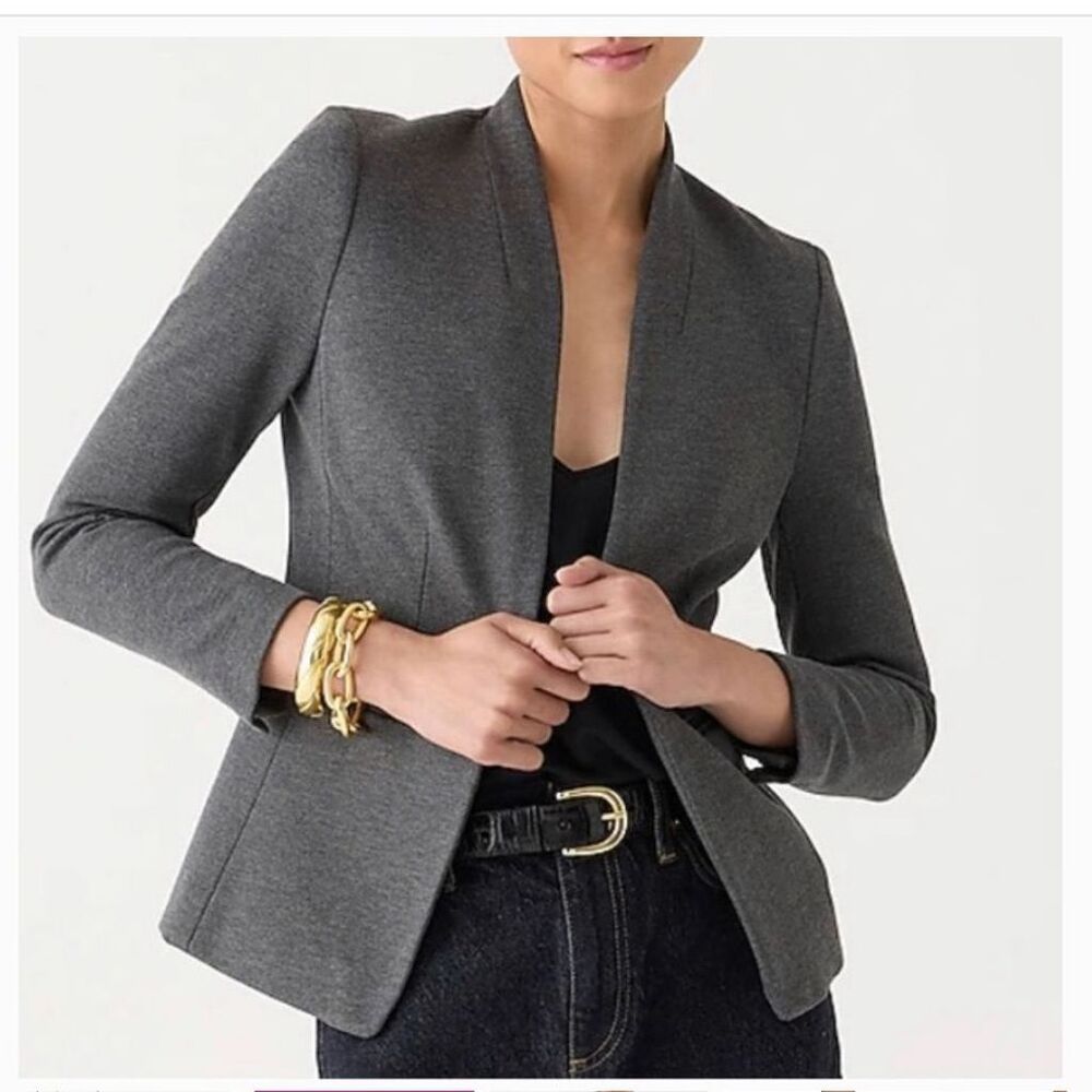 J. Crew 365 Grey Going Out Blazer in Stretch Twill Sz 6